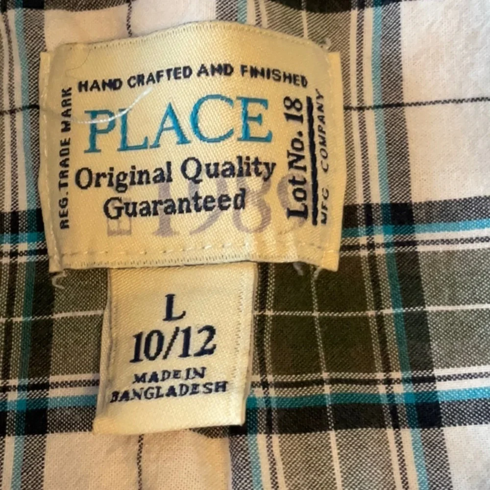 Place White and Gray Button Down Shirt